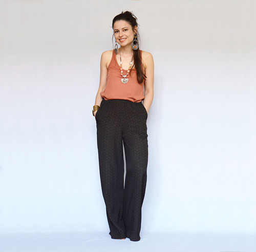 Loose high waist summer pants