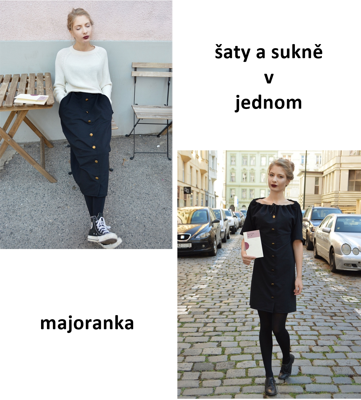 Šaty a sukně v 1. Od česko slovenské návrhářky.