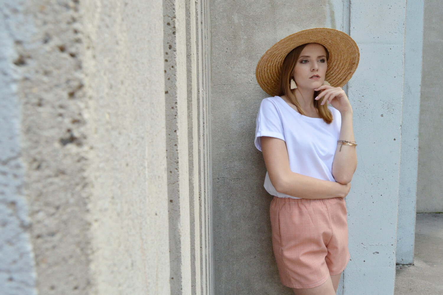 Elegantné růžové slow fashion šortky Praha